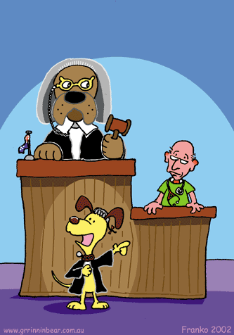 In the December "The Veterinarian", this Franko cartoon appeared with the feature article, "Law and Order in the practice."